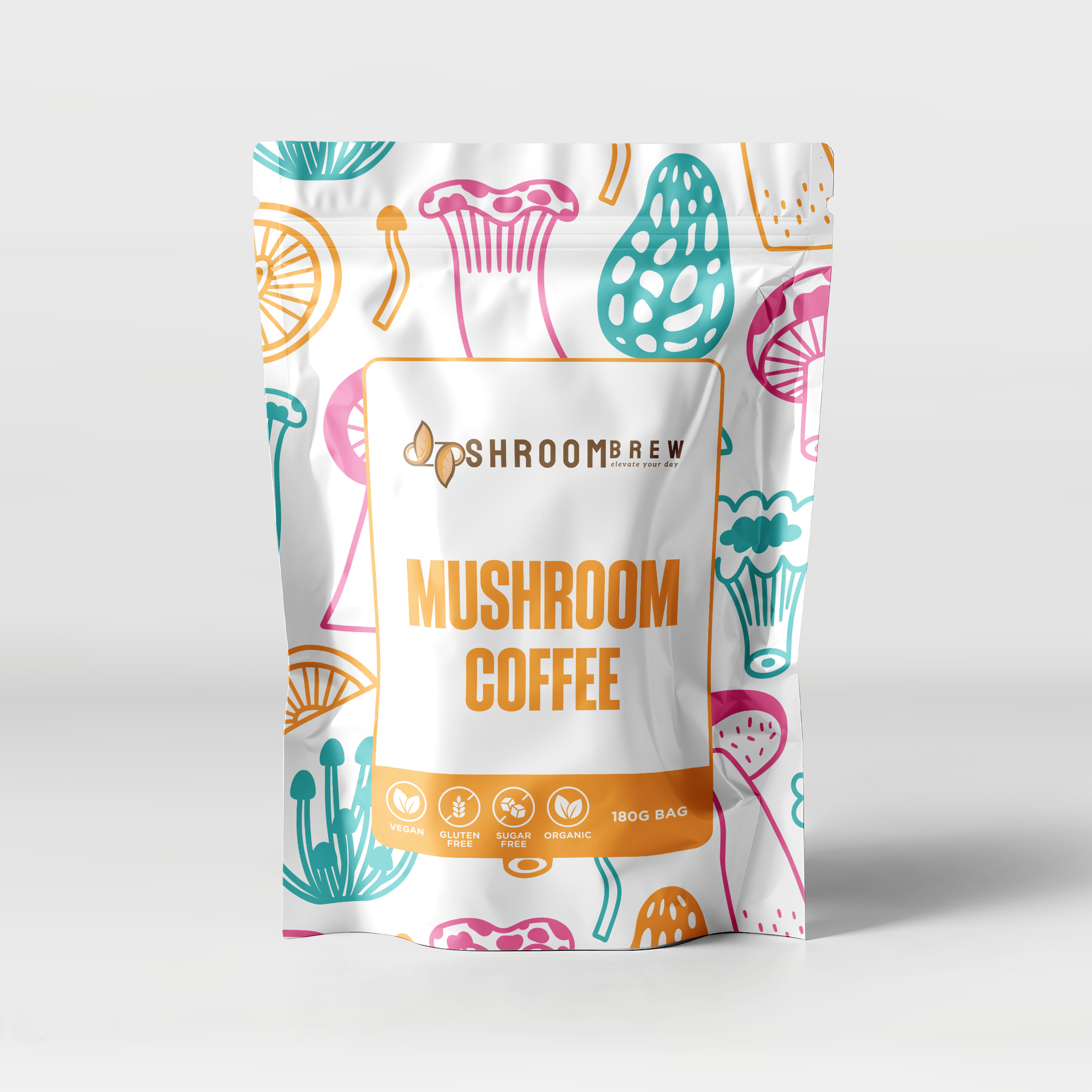 Mushroom Coffee bag contains - 180g 30 Serves