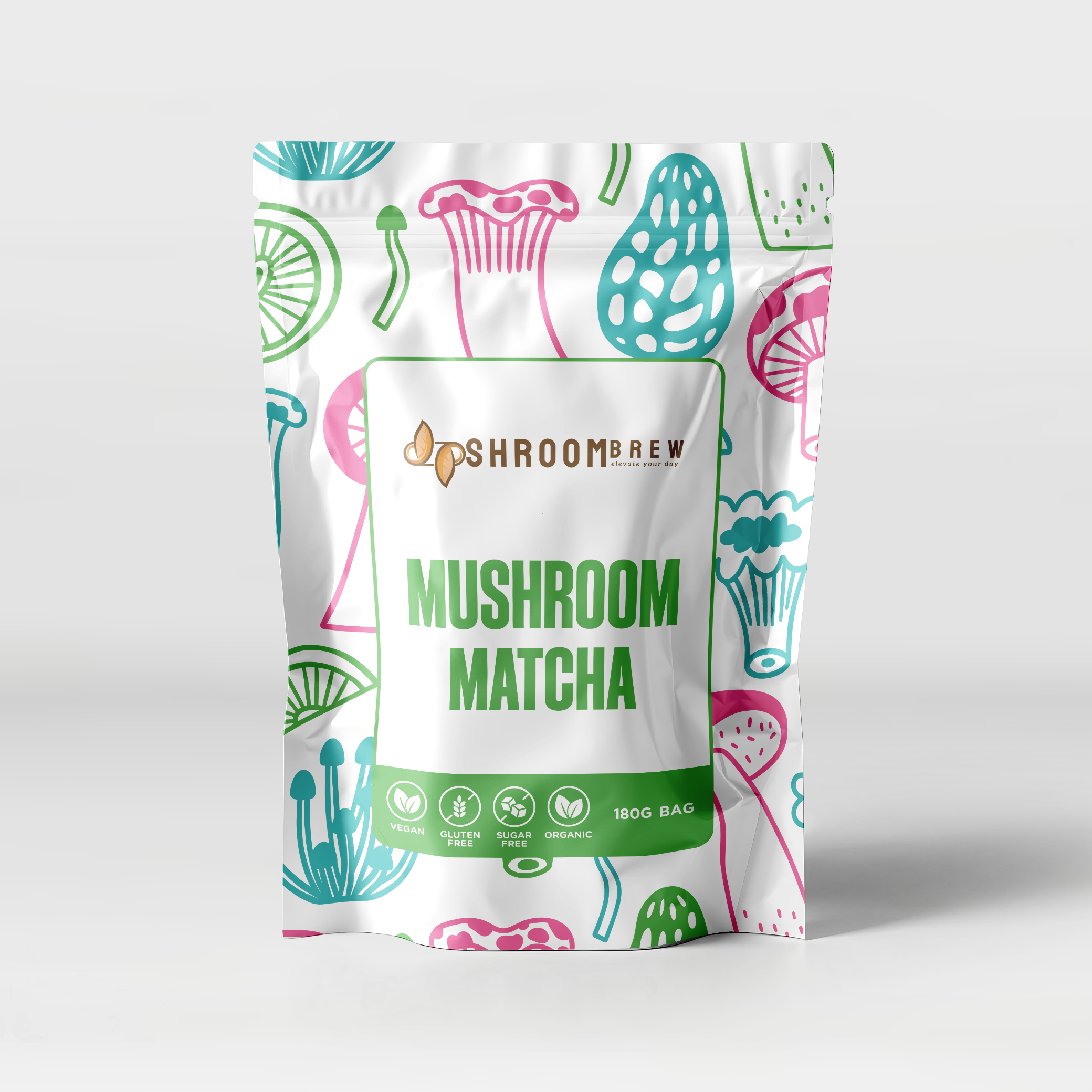Mushroom Matcha bag contains - 180g 30 Serves
